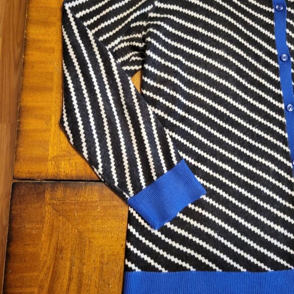 Halogen Black and Blue Striped Cardigan - Picture 3 of 9